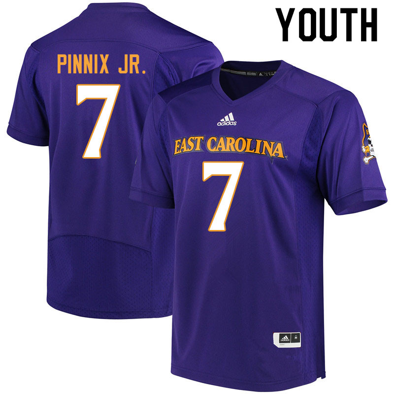 Youth #7 Darius Pinnix Jr. ECU Pirates College Football Jerseys Sale-Purple - Click Image to Close